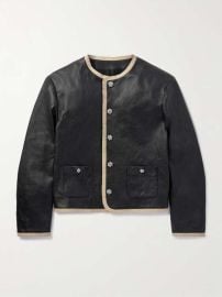 Slim-Fit Crystal-Embellished Leather Jacket for Men at Mr Porter